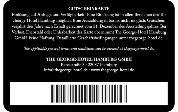 Geschenkkarte Rückseite