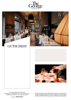 Gutscheinvorlage mit Header-Bild des stilvollen Restaurants DaCaio